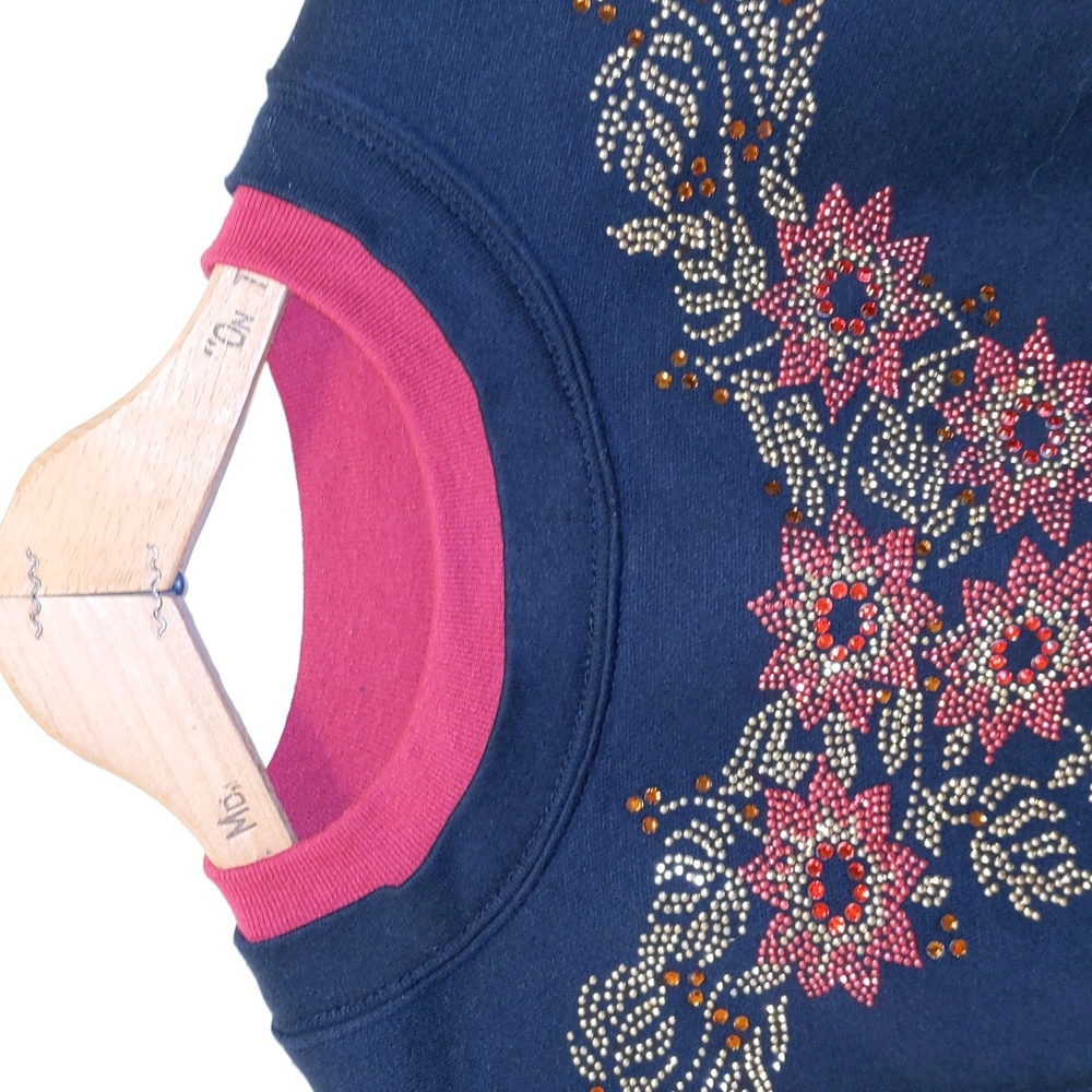 Top Stitch by Morning Sun Women's Size 2XL Christmas Holiday Design Sweat Shirt - Picture 3 of 10